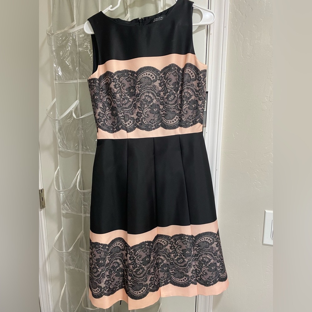 Tahari lace fit & flare dress